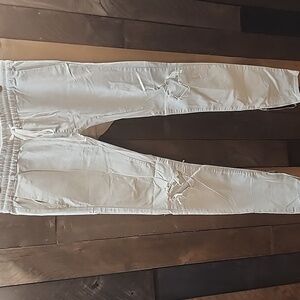 Men's Distressed Light Gray Jogger Pants